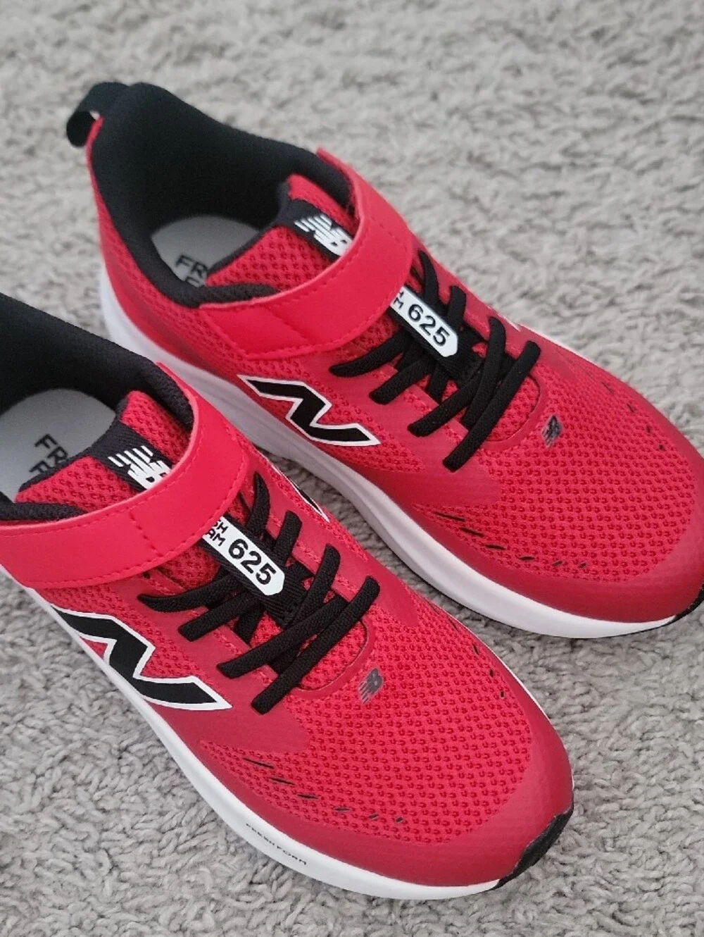 New Balance Kids Red and Black Sneakers